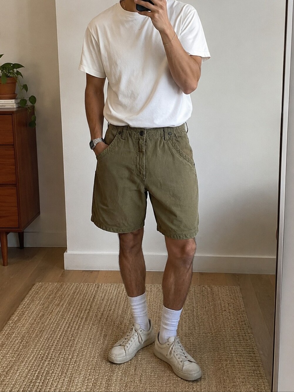 Wrangler Men's Olive Green Work Shorts